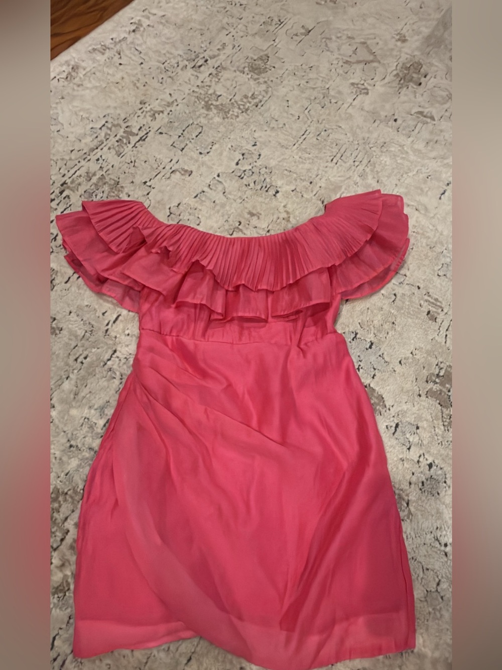 DO+BE Pink Off-Shoulder Ruffled Mini Dress
